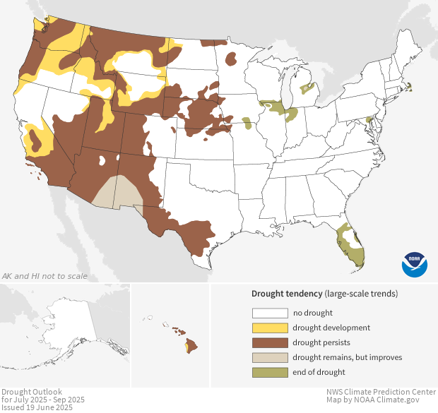 Image of a map of the Drought - Three-Month Outlook dataset Drought - Three-Month Outlook