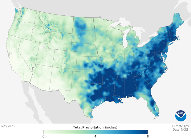 Image of a map of the Precipitation - Monthly Total dataset Precipitation - Monthly Total