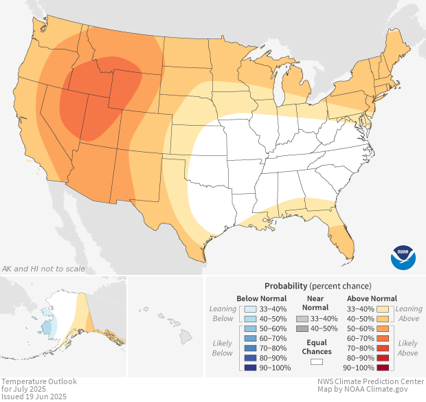 Image of a map of the Temperature - Monthly Outlook dataset Temperature - Monthly Outlook