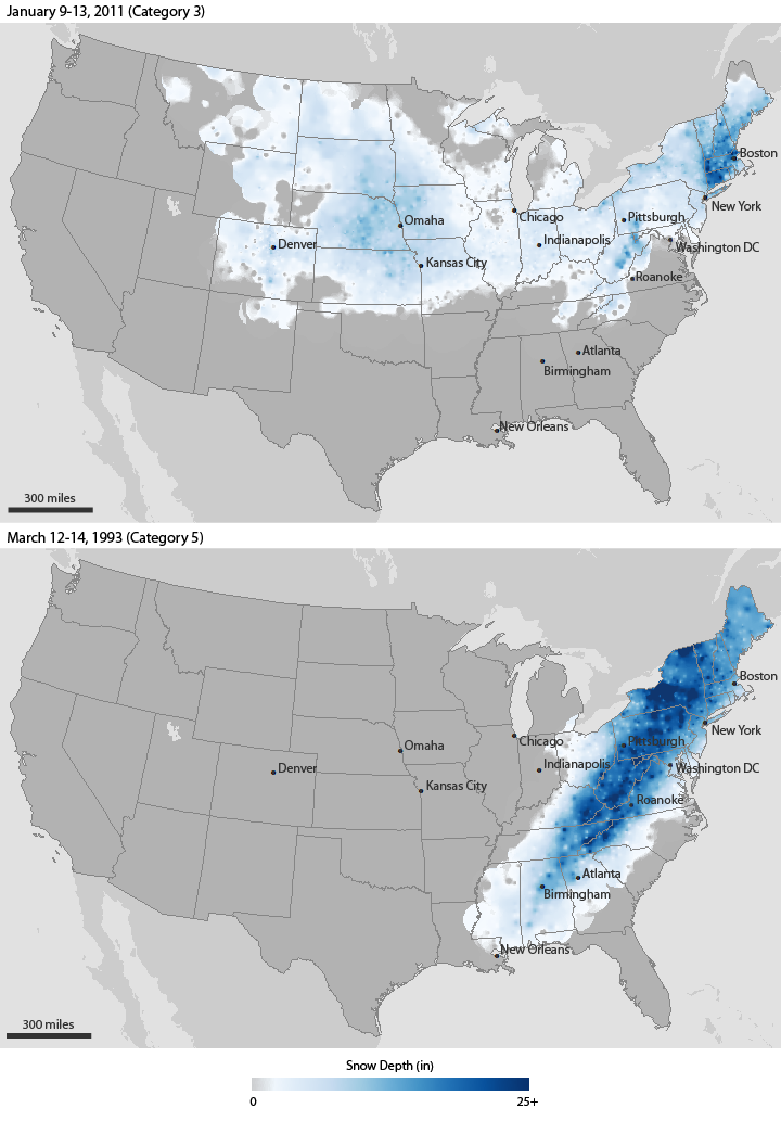 Ranking This Winter's Eastern Storms
