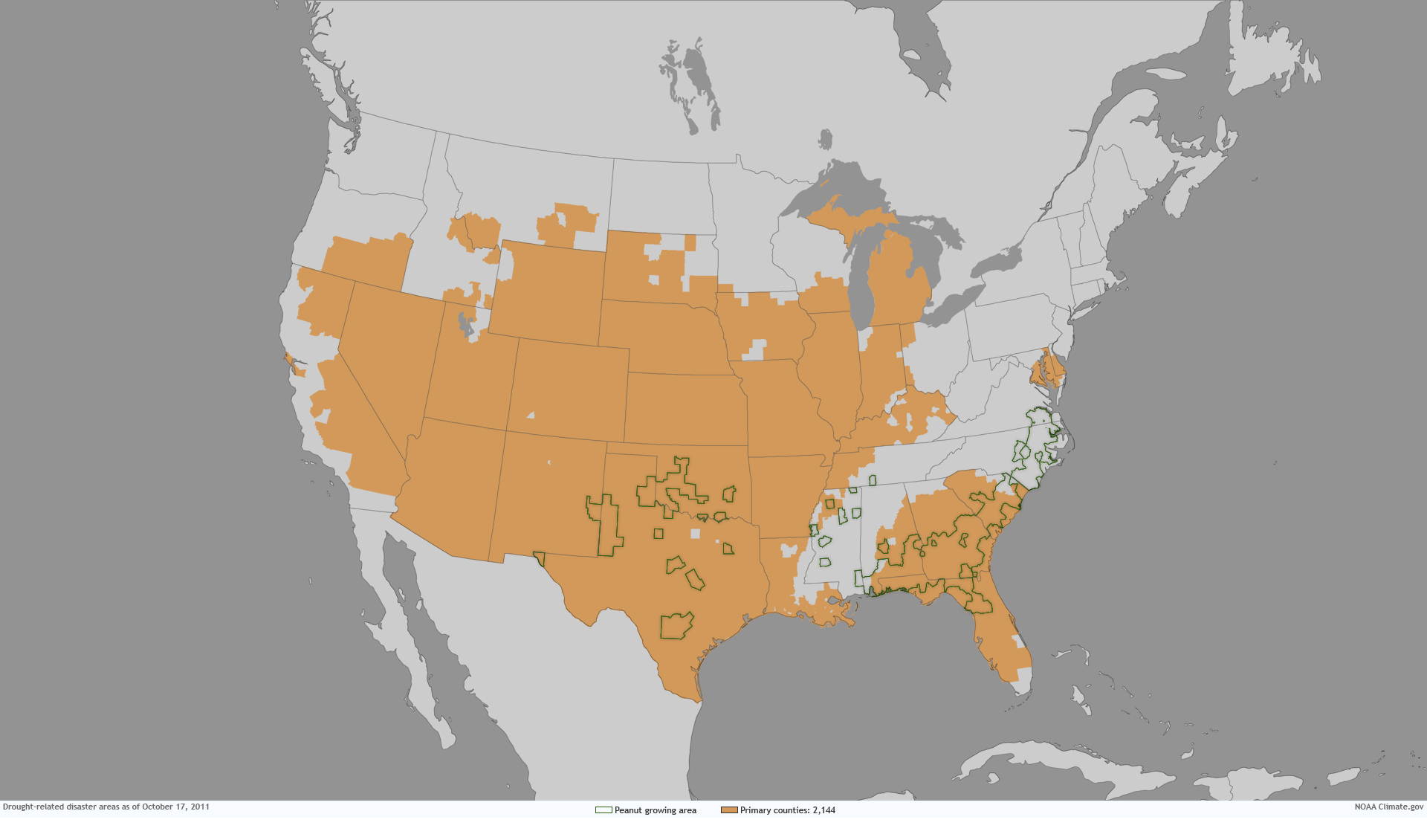 Drought disaster designations