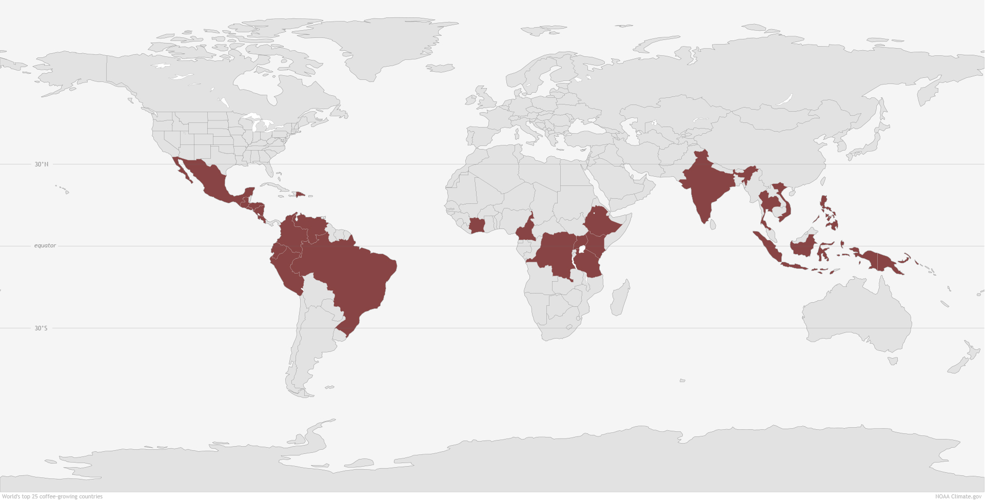 Top coffee-growing countries