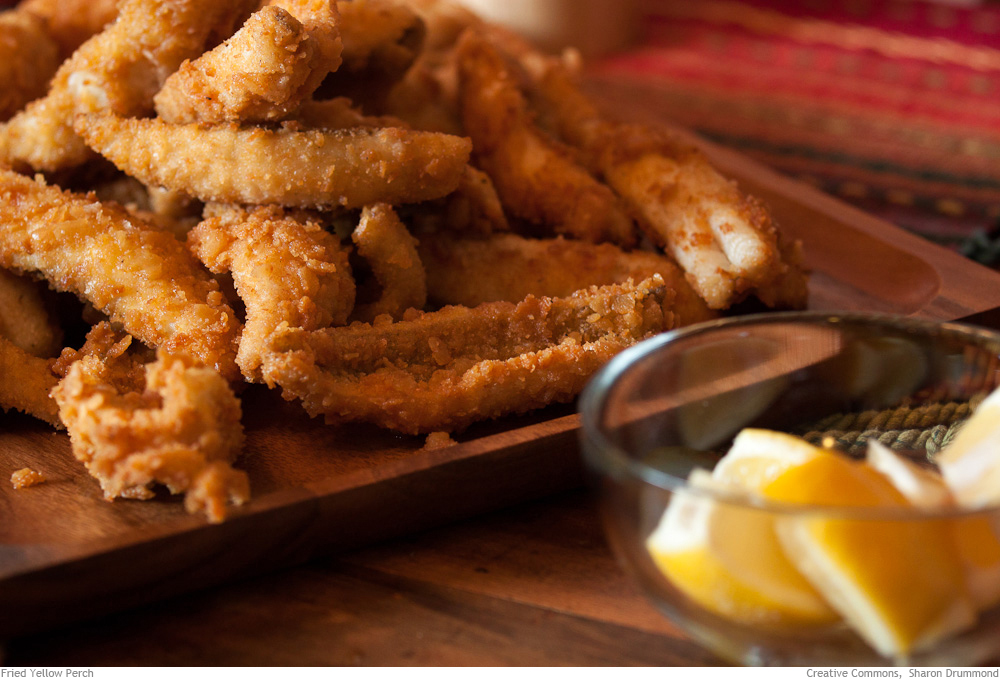 Pan-fried perch