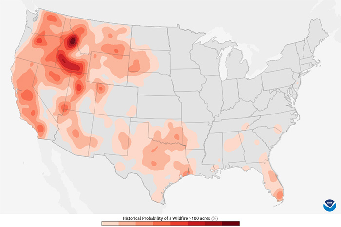Historic Probability of Large Wildfire thumbnail