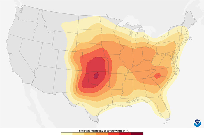 Historic Probability of Severe Weather thumbnail