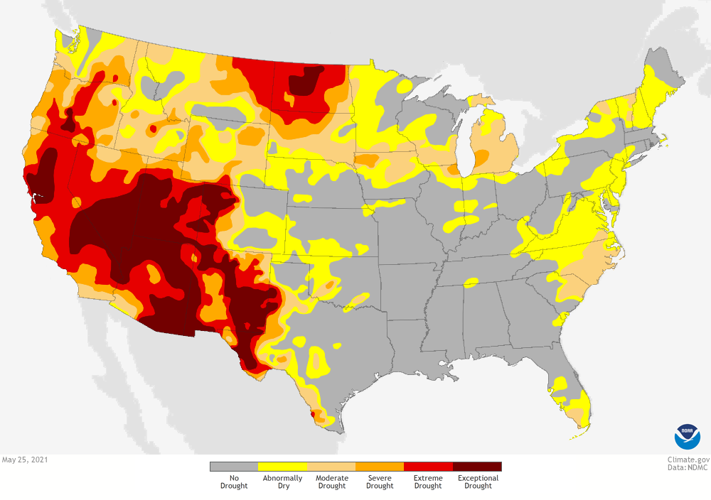 Weekly drought map