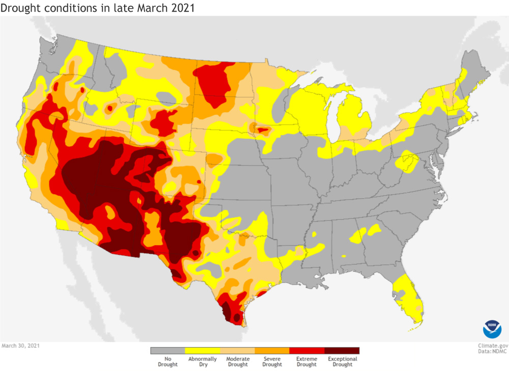 Weekly drought map