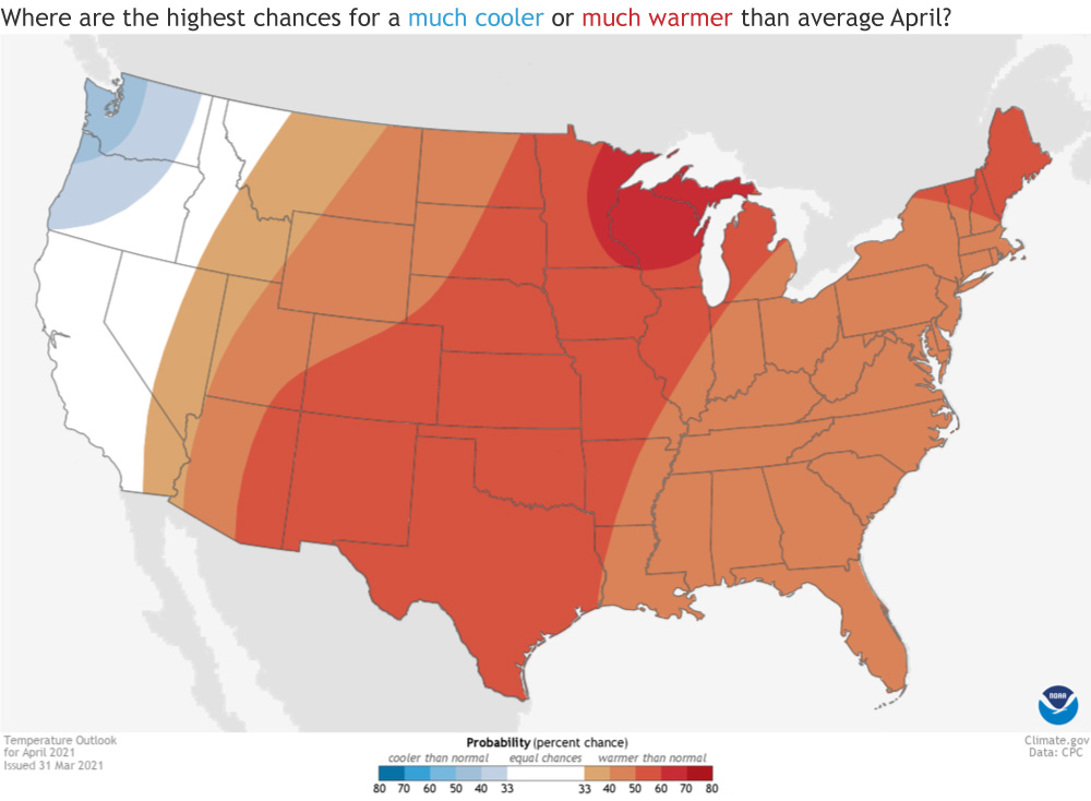 Temperature probability map