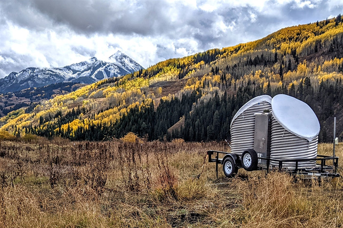 Research equipment in Rockies