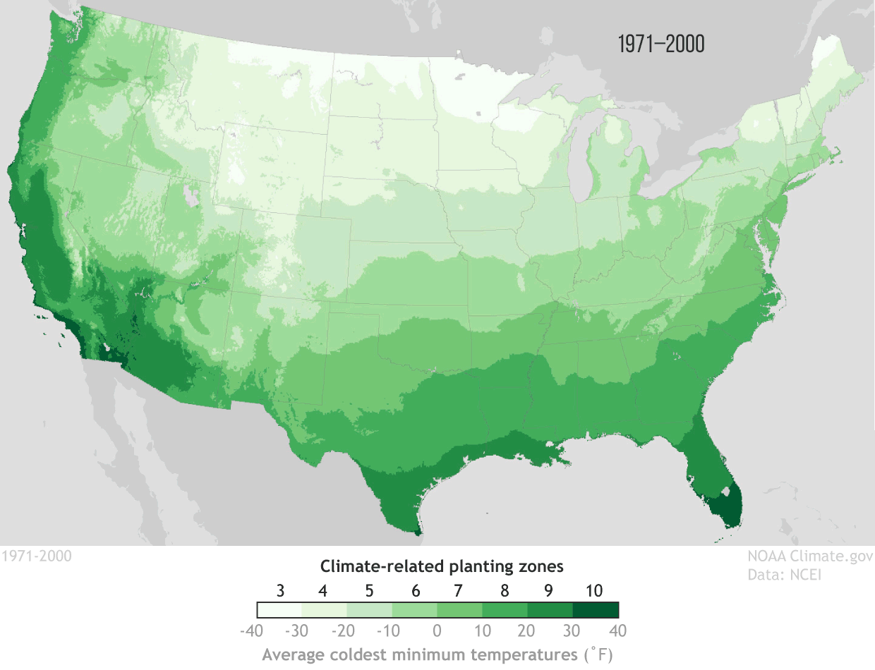 Planting zones changes