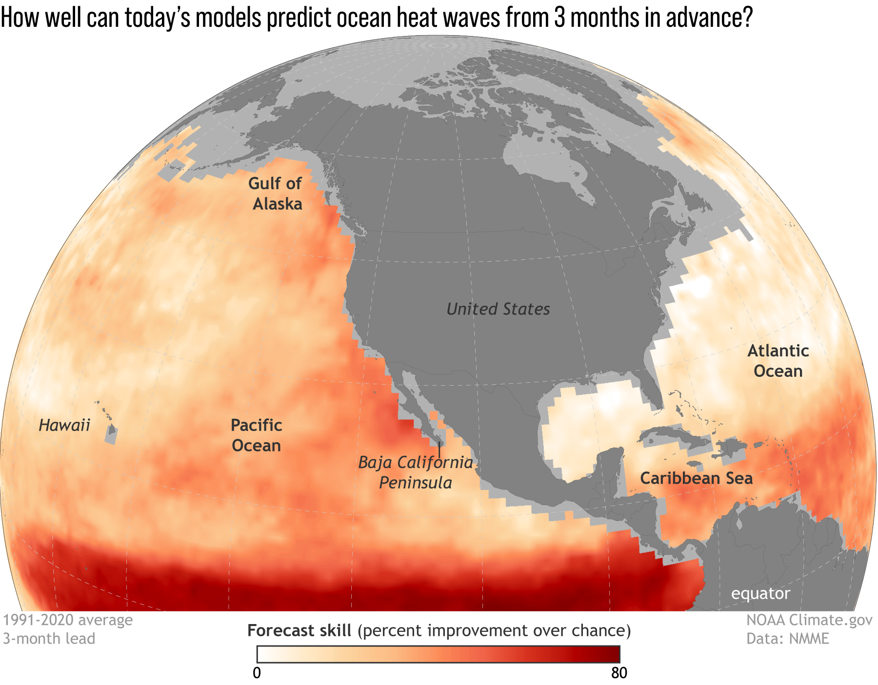 Today’s seasonal climate models can predict ocean heat waves months in advance