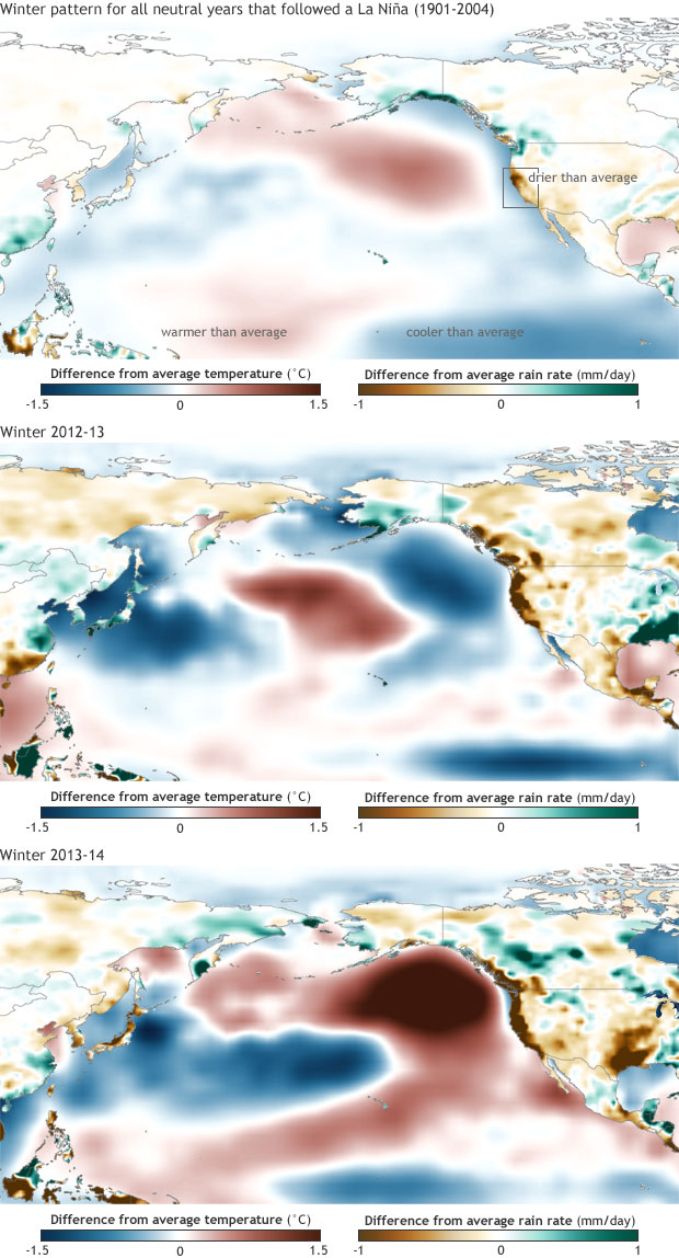 Early years of California’s drought may be linked to lingering effect of La Niña
