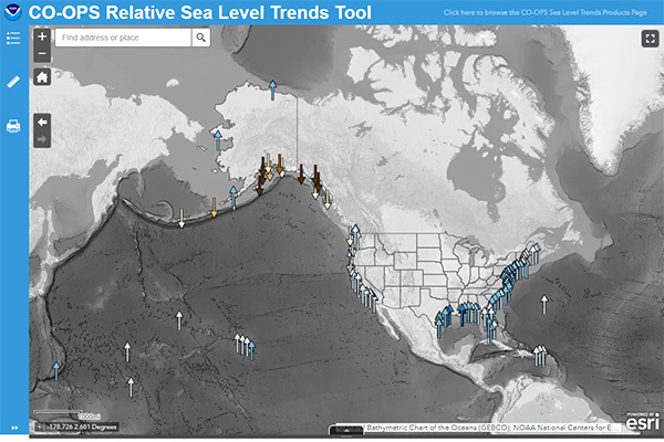 Sea Level Trends Tool