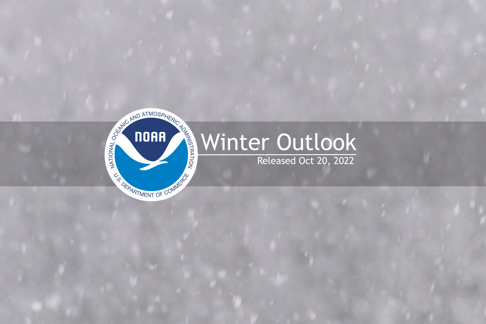Screenshot of start of animation showing falling snow