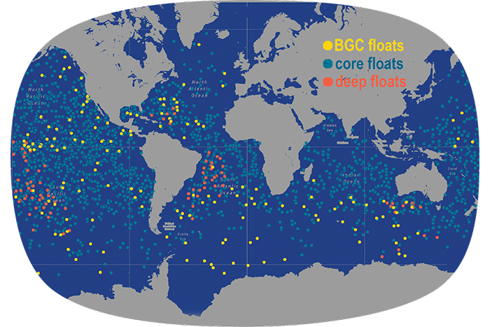 Argo float global map