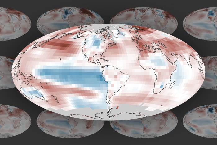 2022 global temperature map with monthly maps in the background