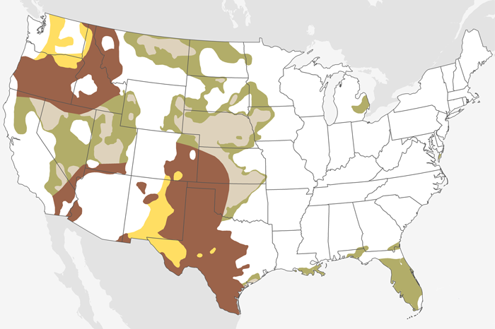 Rotator image of the Spring Outlook drought outlook map