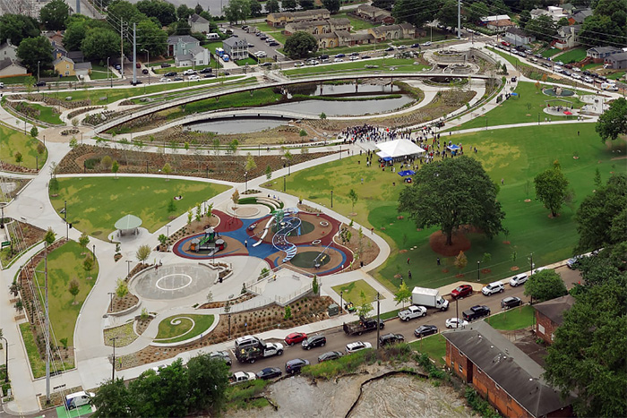 Aerial view of Cook Park
