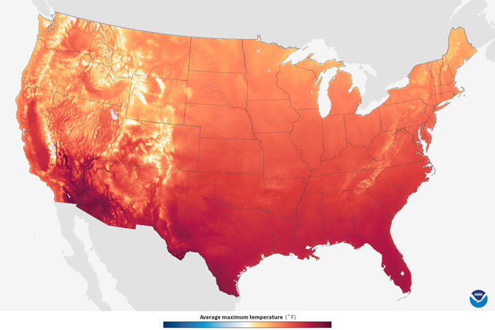 Temperature - Maximum, 1991-2020 Monthly Average thumbnail image