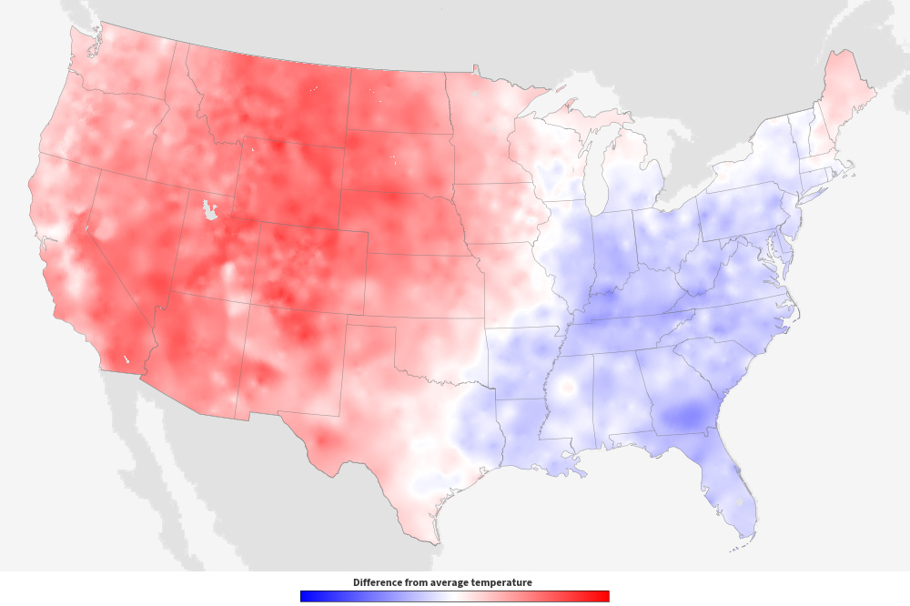Temperature - US Monthly, Difference from Average thumbnail