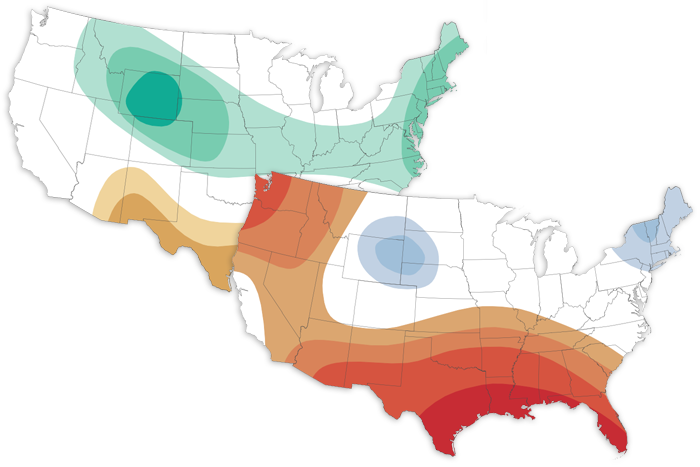 August 2023 outlook maps