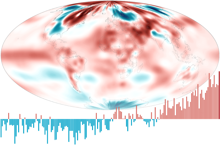 Combination graphic of a map with a bar chart overlaid