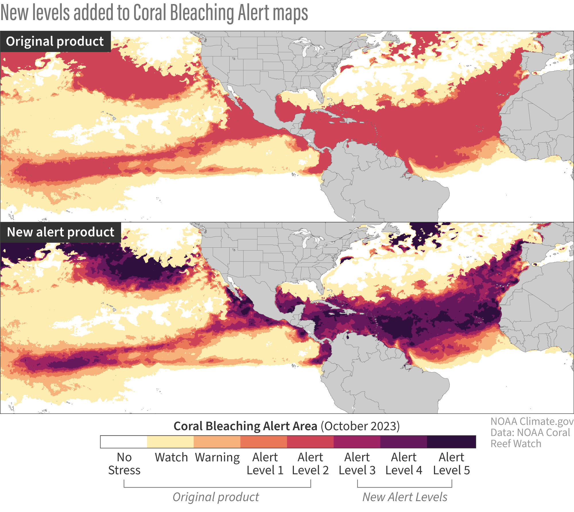 NOAA Coral Reef Watch extends alert scale following extreme coral heat stress in 2023