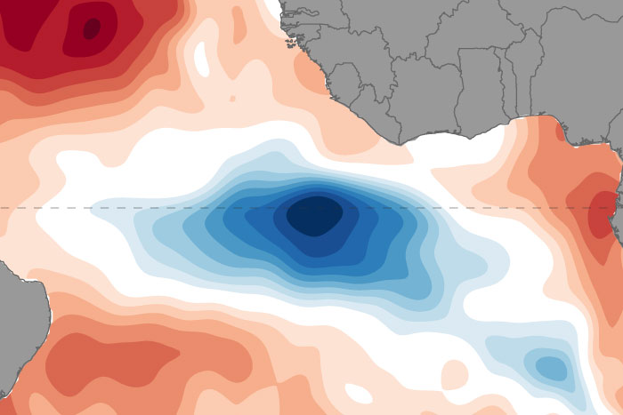 map of atlantic ocean temperature anomalies