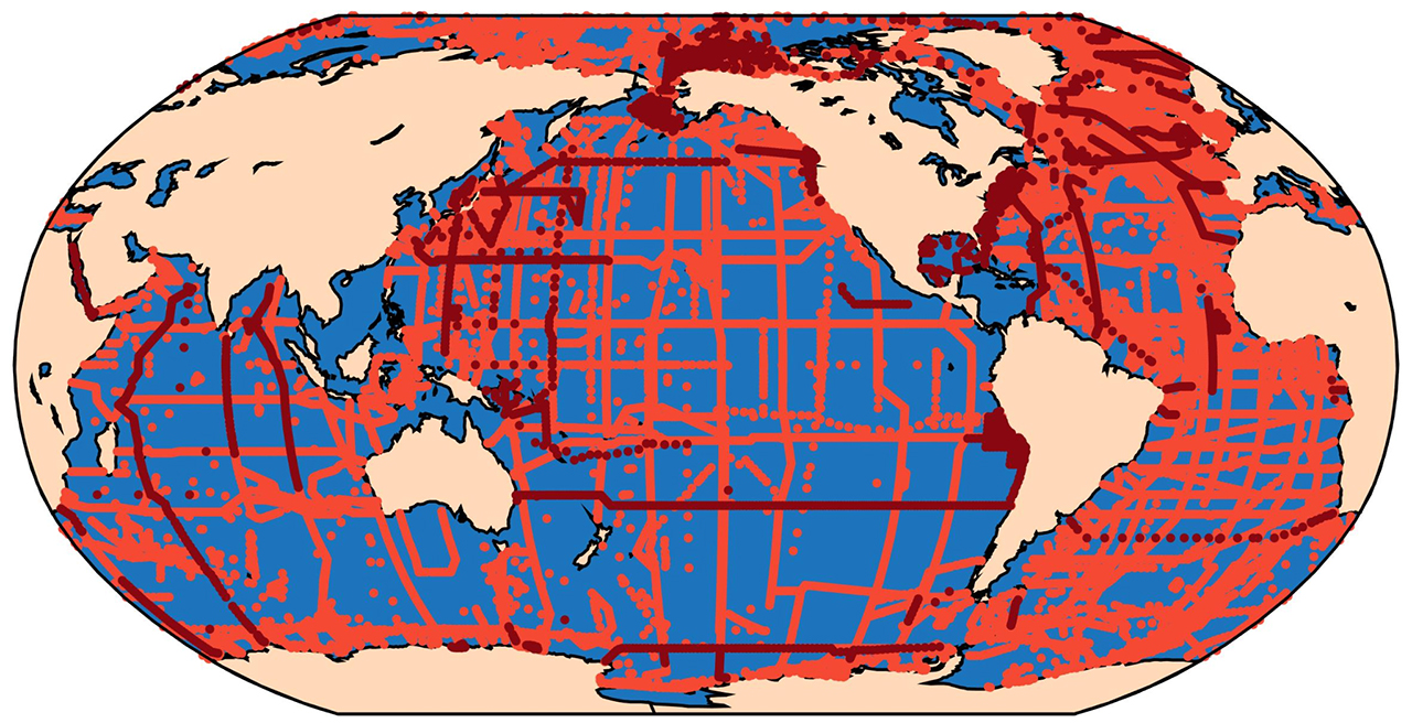 A graphic displaying ocean carbon acidification data