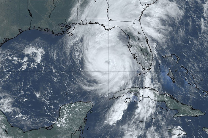 Satellite image of Helene in the Gulf of Mexico