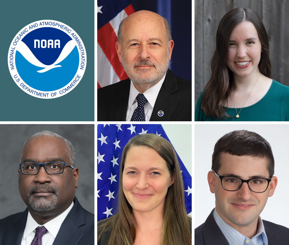 Photo collage of 6 NOAA representatives for COP29