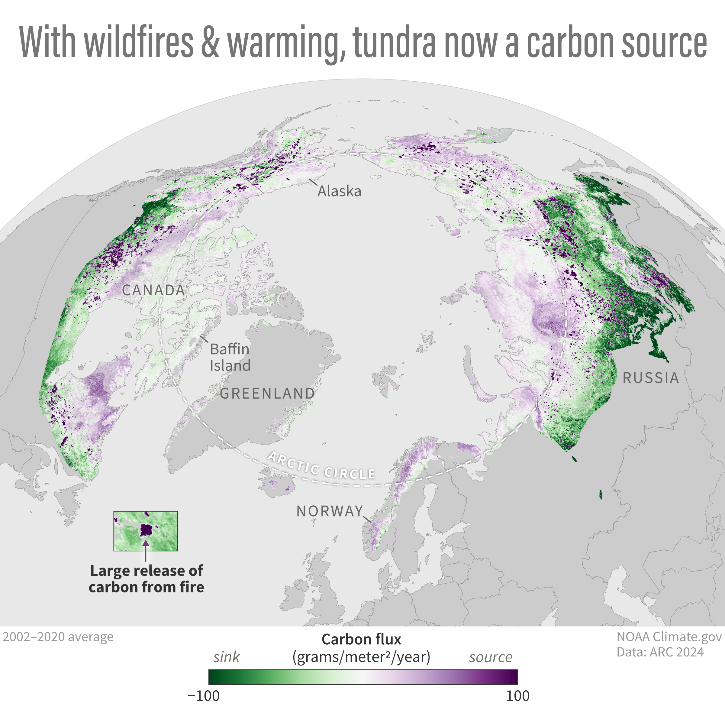 2024 Arctic Report Card: The Arctic tundra is now a net source of carbon dioxide