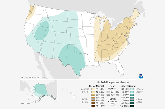 Small example image of the monthly precipitation outlook