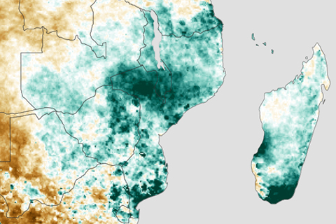 Southeastern Africa’s monsoon goes from dry to deluge