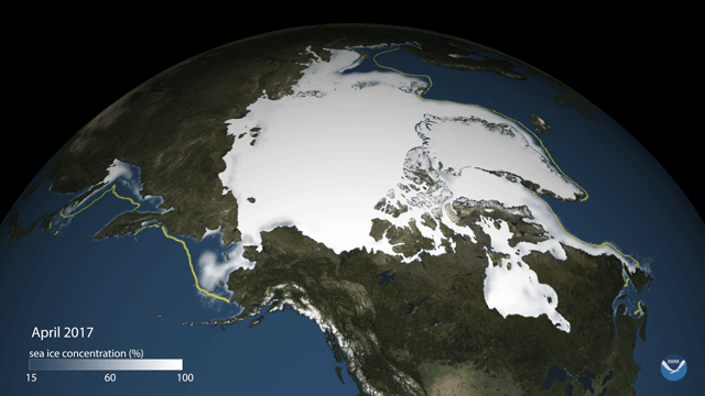 2017 Arctic sea ice minimum comes in at eighth smallest on record