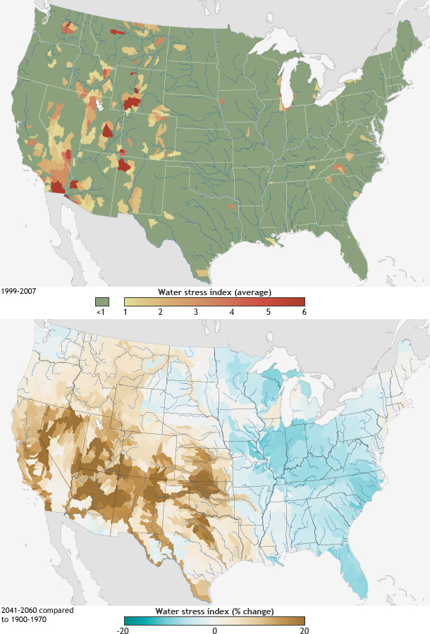 Climate change to increase water stress in many parts of U.S.