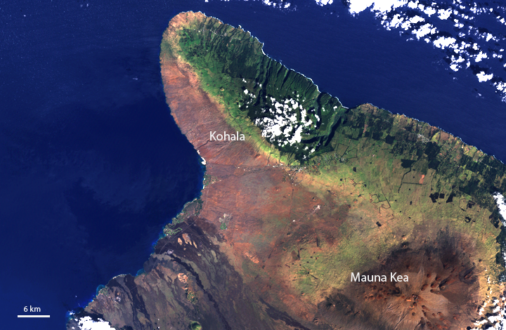 Rain Shadows on the Summits of Hawaii