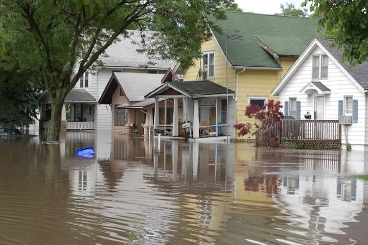 Image of flooded houses