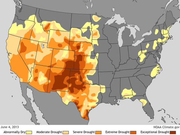 Climate Conditions: Drought Status on June 4, 2013