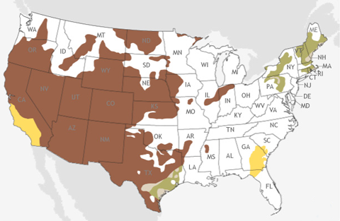Drought outlook map