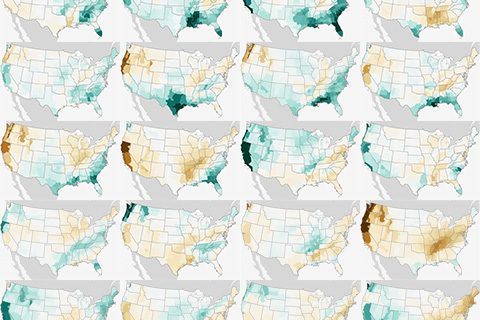 Precipitation anomaly map