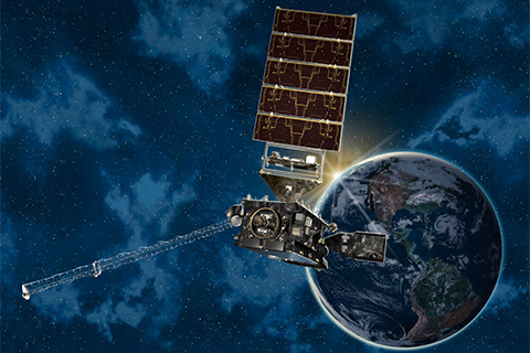 Artists rendition of GOES-R in space