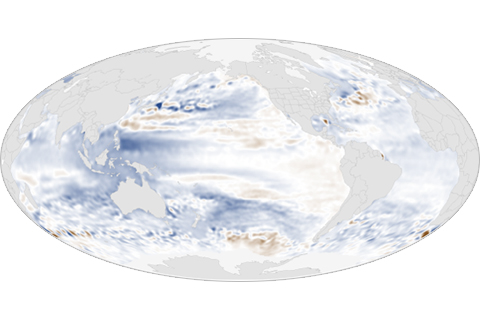 2013 State of the Climate: Sea level map