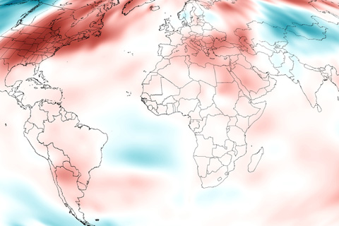 Global Surface Temperature Anomaly map