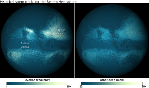 The world of tropical cyclones: Eastern Hemisphere
