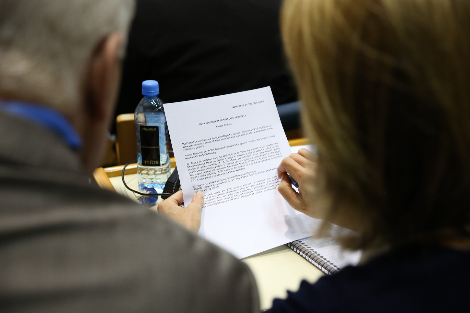 Discussing new IPCC text