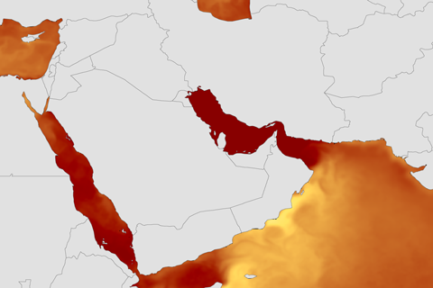 Late July’s stupefying heat indexes in southwest Iran