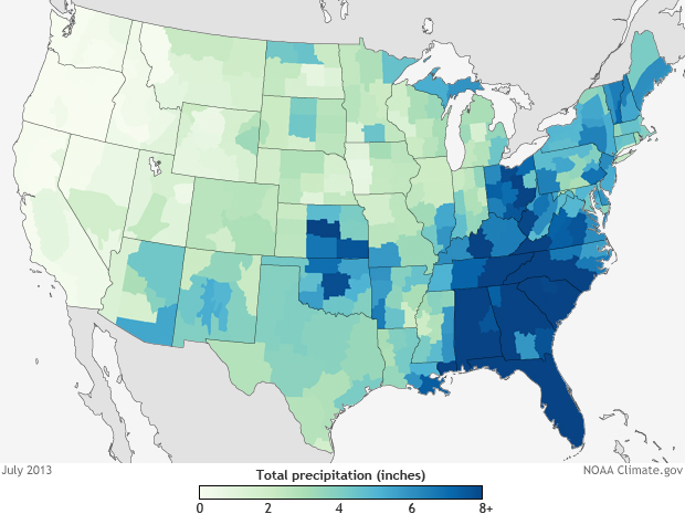 Data Snapshots: July 2013 Precipitation