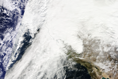 Soaking rains and massive snows pile up in California in January 2017