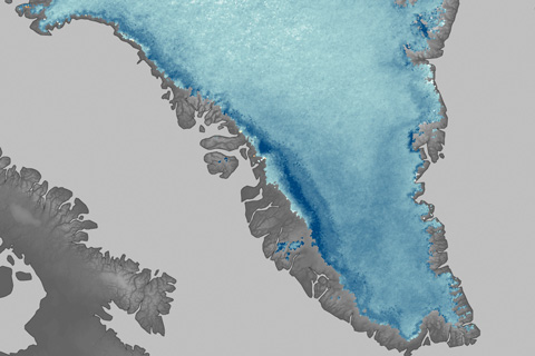 Less glitter: Greenland Ice Sheet continued to darken in summer 2012